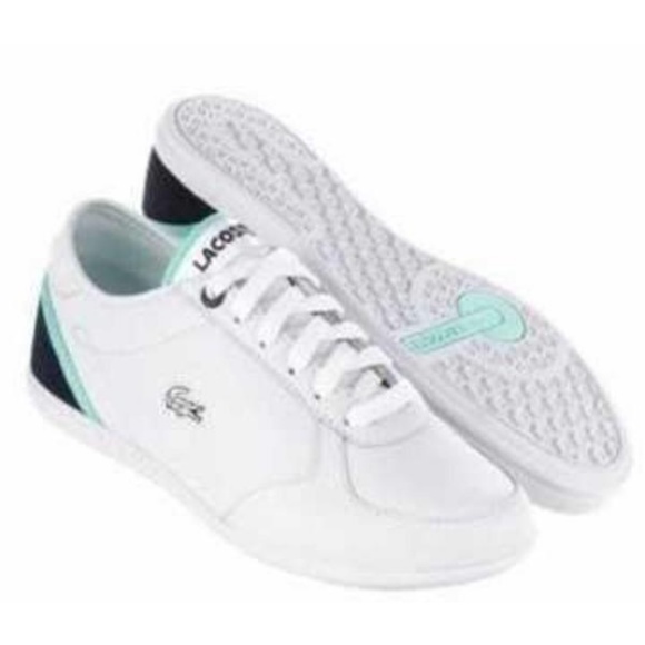 lacoste mens white shoes
